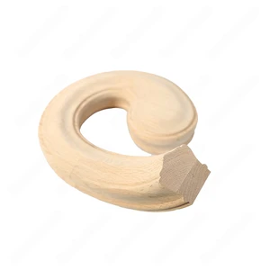  F104 HA-30 Volute Left Turn Red Oak | Maple Stair Fitting Handrails 