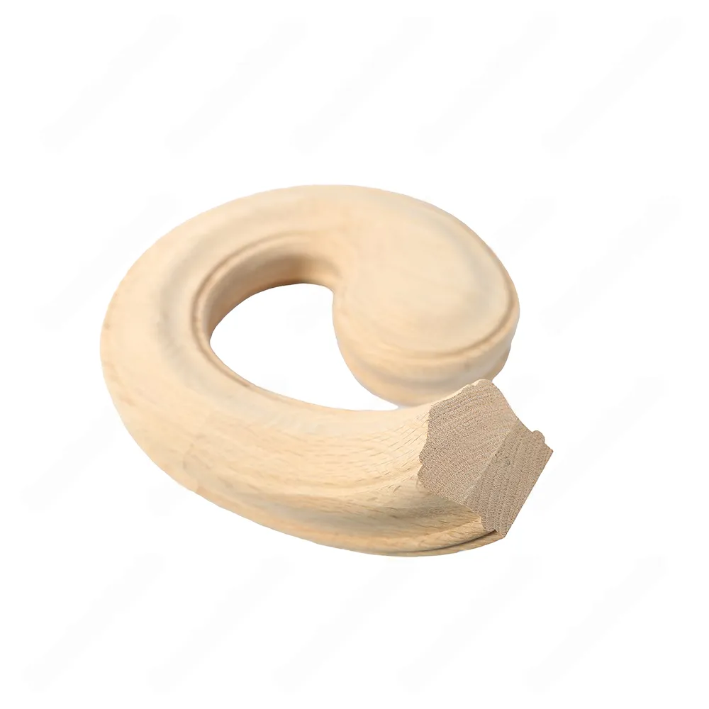 F104 HA-30 Volute Left Turn Red Oak | Maple Stair Fitting Handrails