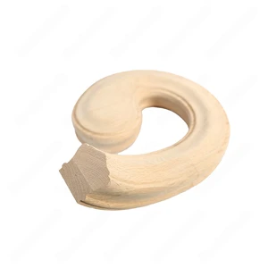 3" F105 HA-35 Volute Right Turn Red Oak | Maple Stair Fitting Handrails