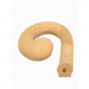Image 3 of F105 HB-35 Volute Right Turn Red Oak | Maple Stair Fitting Handrails sold at Floors & Baths Pro's