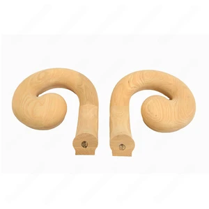 F104 HB-30 Volute Left Turn Red Oak | Maple Stair Fitting Handrails 