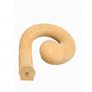 Image 3 of F104 HB-30 Volute Left Turn Red Oak | Maple Stair Fitting Handrails sold at Floors & Baths Pro's