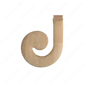  F104 HD-30 Volute Left Turn Red Oak | Maple Stair Fitting Handrails 