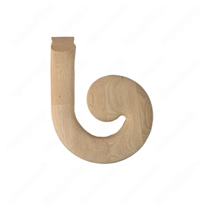  F105 HD-35 Volute Right Turn Red Oak | Maple Stair Fitting Handrails 