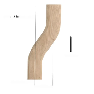  F103 HF-22 S Shape 6 Right Turn Red Oak | Maple Stair Fitting Handrails 