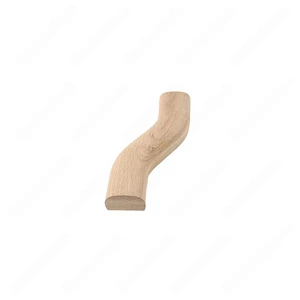 Image 2 of F103 HF-22 S Shape 6 Right Turn Red Oak | Maple Stair Fitting Handrails sold at Floors & Baths Pro's