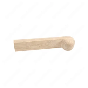 Image 2 of F107 HF-31 Straight Opening Cap Red Oak | Maple Stair Fitting Handrails sold at Floors & Baths Pro's