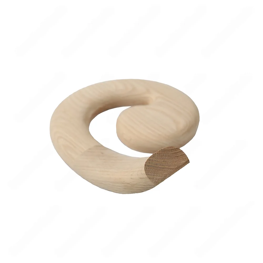 F104 HF-30 Volute Left Turn Red Oak | Maple Stair Fitting Handrails