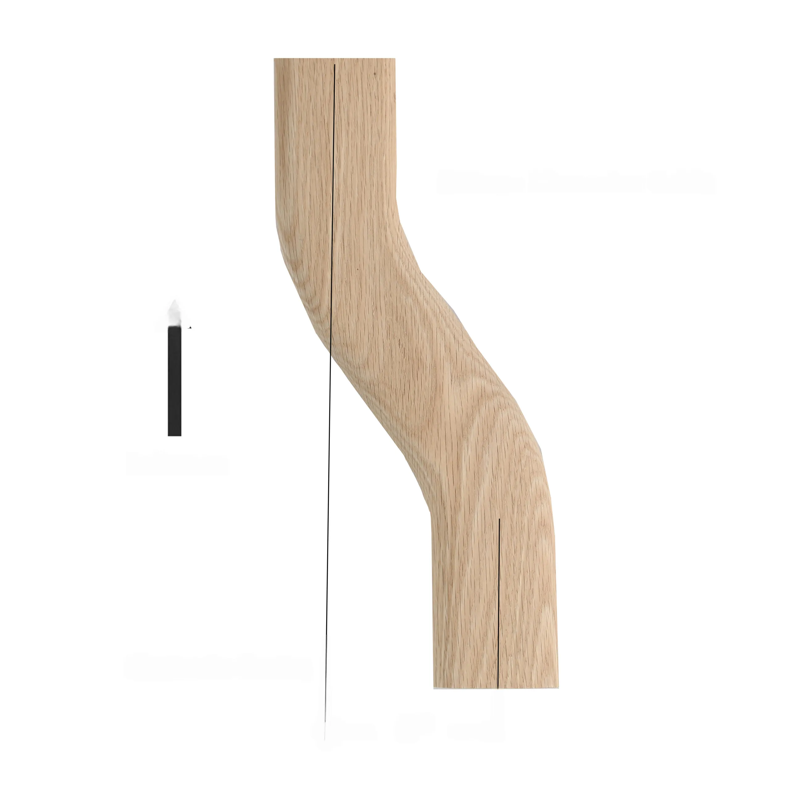 F102 HK-22 S Shape 6 Left Turn Red Oak | Maple Stair Fitting Handrails