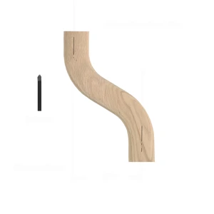 Image 3 of F102 HK-22 S Shape 6 Left Turn Red Oak | Maple Stair Fitting Handrails sold at Floors & Baths Pro's