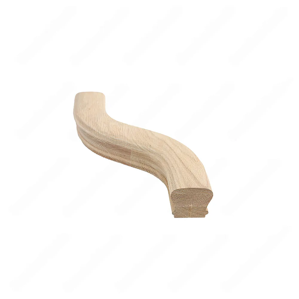 F102 HK-22 S Shape 6 Left Turn Red Oak | Maple Stair Fitting Handrails