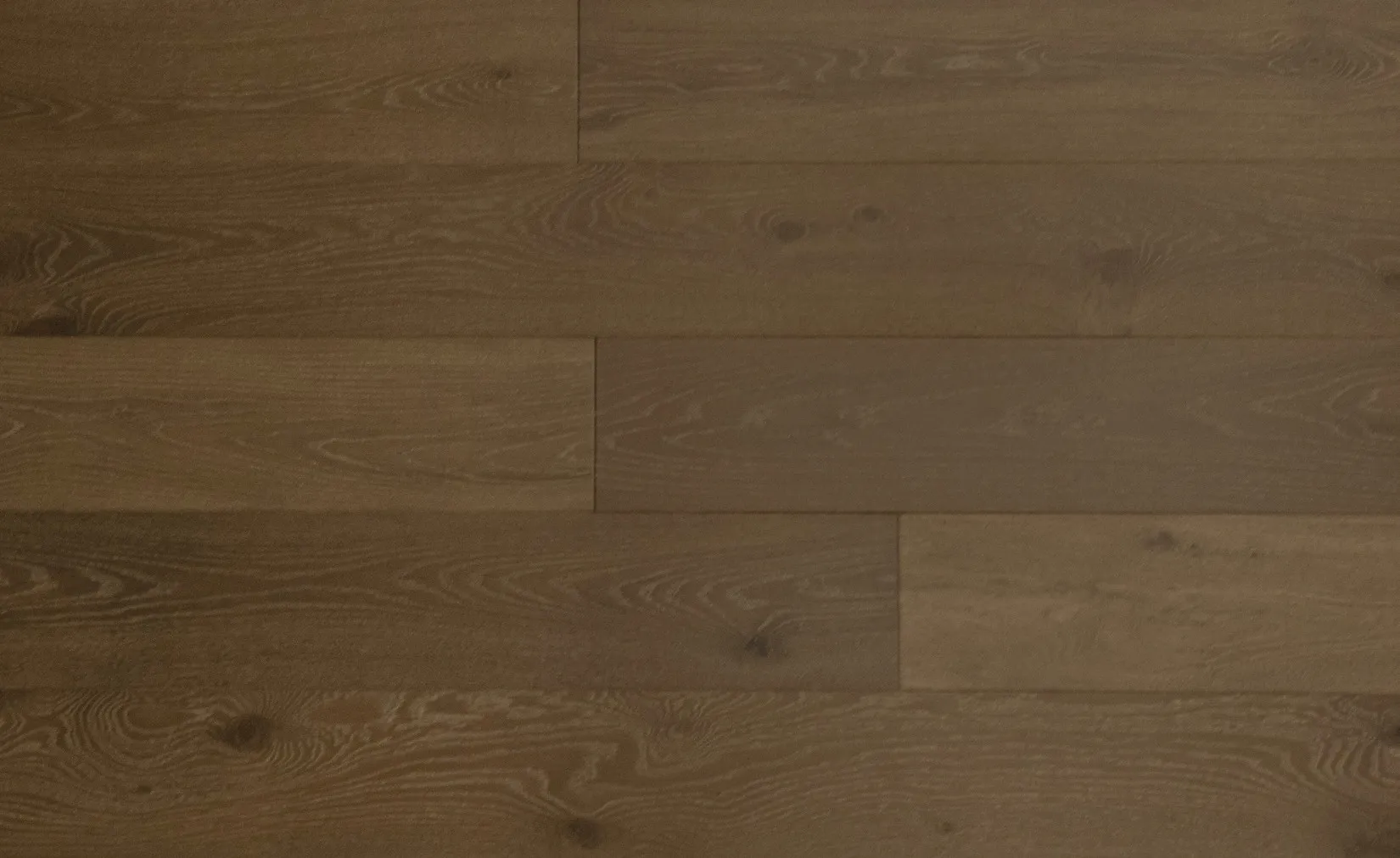 7-1/2" x 3/4" Levee Smoked, Brushed White Oak Engineered Flooring - Grandeur