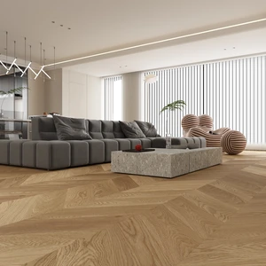 American Oak Chevron Collection - Macaroon Hardwood | Vidar | Floors & Baths Pro's