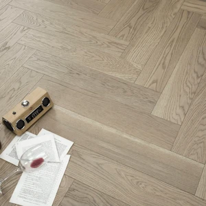 Image 3 of American Oak Herringbone Collection - Toffee Crunch Hardwood | Vidar sold at Floors & Baths Pro's