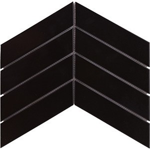 backsplash mosaic tiles Baleno Black Matte Chevron Porcelain Matte, Polished 2" X 7" Subway Tile | Neshada | Floors & Baths Pro's