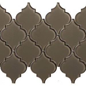backsplash mosaic tiles Galaxy Carbon Glass Glass 4" Arabesque Tile | Neshada | Floors & Baths Pro's