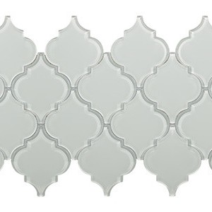 backsplash mosaic tiles Galaxy Ice Glass Glass 4" Arabesque Tile | Neshada | Floors & Baths Pro's