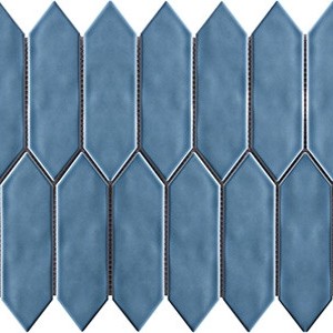 backsplash mosaic tiles Mondial Light Blue Gloss Picket Porcelain Matte, Polished 2" X 6" Subway Tile | Neshada | Floors & Baths Pro's