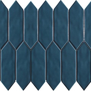 backsplash mosaic tiles Mondial Ocean Blue Gloss Picket Porcelain Matte, Polished 2" X 6" Subway Tile | Neshada | Floors & Baths Pro's