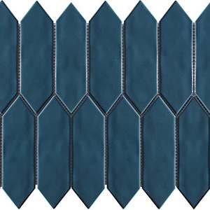 Mondial Ocean Blue Gloss Picket Porcelain Matte, Polished 2" X 6" Subway Tile | Neshada | Floors & Baths Pro's