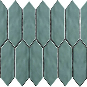  6" X 6", 25" Mondial Seafoam Gloss Picket Porcelain Matte, Polished 2" X 6" Subway Tile | Neshada 