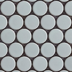 backsplash mosaic tiles Penny Round White Porcelain Crystal Glazed, Matte, Polished 1" Tile | Neshada | Floors & Baths Pro's