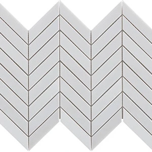 Thassos Chevron Marble Marble Finish 1" X 4", 2" X 8" Tile | Neshada | Floors & Baths Pro's
