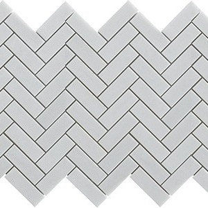 backsplash mosaic tiles Thassos Herringbone Marble Marble Finish 1" X 3", 2" X 6" Tile | Neshada | Floors & Baths Pro's