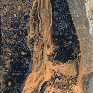  Merce Series, 45" Waves Deep Blue 32x64 Polished Porcelain Tile | Global Surfaces 