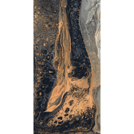 24" X 48" Waves Deep Blue 32x64 Polished Porcelain Tile | Global Surfaces
