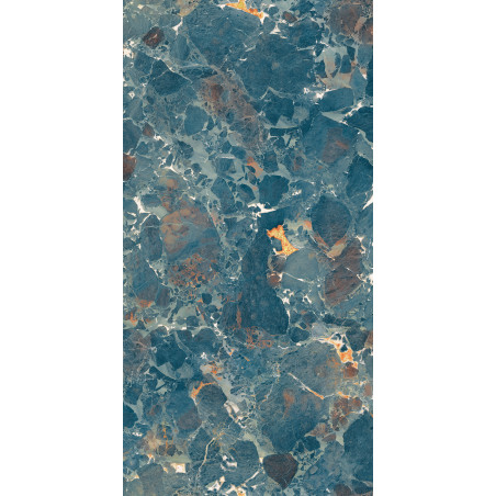  Elite Concrete Series, 18" Alicante Aqua 32x64 Polished Porcelain Tile | Global Surfaces 