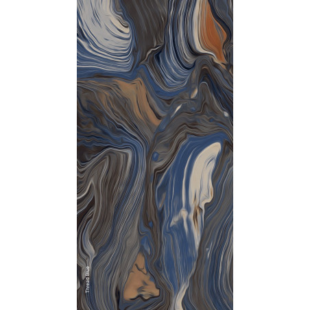  Array, 27" Thread Blue Se 24x48 Polished Porcelain Tile | Global Surfaces 