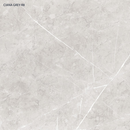  Erika Decor Series, 14" Ciana Grey Pol 24x24 Polished Porcelain Tile | Global Surfaces 