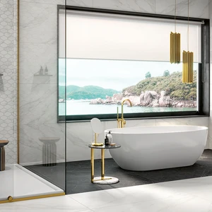 Image 2 of Peak Floor & Wall Tile: Absolut Black | Statuario White Collection sold at Floors & Baths Pro's