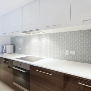 Image 7 of Canvas White Mosaic Tile: Soho Collection sold at Floors & Baths Pro's