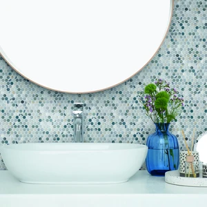 Image 9 of Lube Mosaic Tile: Hex Xl + Penny Collection sold at Floors & Baths Pro's