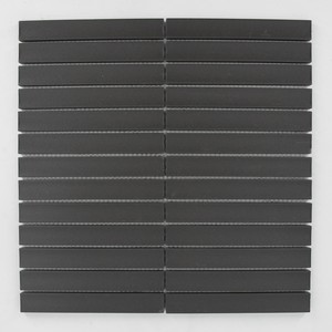 backsplash mosaic tiles Black Mosaic Tile: Kit Kat Mid Century Collection | Floors & Baths Pro's