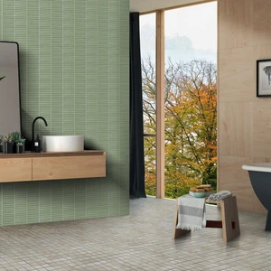 Image 3 of Black Mosaic Tile: Kit Kat Mid Century Collection sold at Floors & Baths Pro's