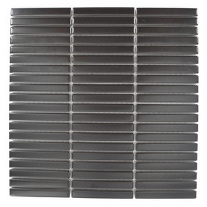 backsplash mosaic tiles Black Matte Mosaic Tile: Kit Kat Collection | Floors & Baths Pro's