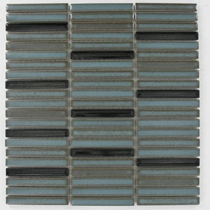  Aerial Series, 75" Teal Mix-Glossy+Matte Mosaic Tile: Kit Kat Collection 