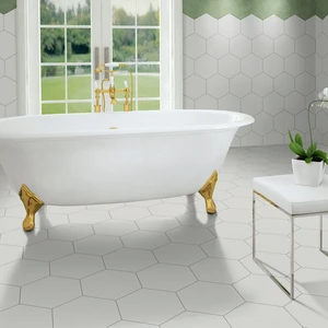 Image 6 of Blanco-Opal Mosaic Tile: Opal Collection sold at Floors & Baths Pro's