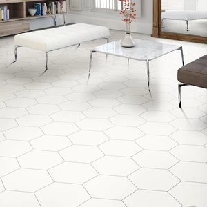 Image 7 of Blanco-Opal Mosaic Tile: Opal Collection sold at Floors & Baths Pro's