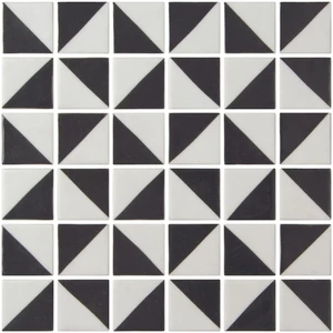  Commercial, 50" Black Mosaic Tile: Penta Origami Collection 