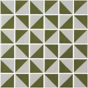 backsplash mosaic tiles Moss Green Mosaic Tile: Penta Origami Collection | Floors & Baths Pro's