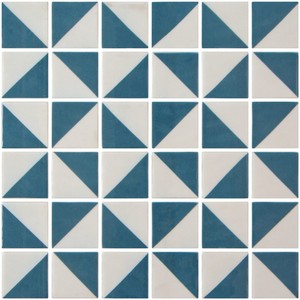 backsplash mosaic tiles Navy Blue Mosaic Tile: Penta Origami Collection | Floors & Baths Pro's