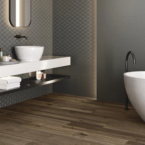 Image 4 of White Chevron Floor & Tile: Pearl Wall Collection sold at Floors & Baths Pro's
