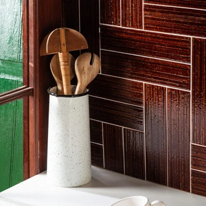 Image 11 of Mahogany Crackled Mosaic & Tile: Nature Collection sold at Floors & Baths Pro's