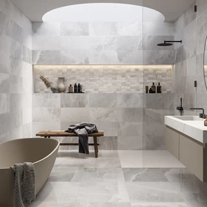 Image 3 of Grey Floor & Wall Tile: Himalaya Collection sold at Floors & Baths Pro's