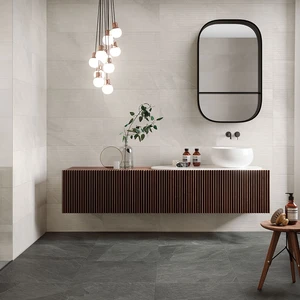 Image 8 of Taupe Ribbed Floor & Wall Tile: Shale Collection sold at Floors & Baths Pro's