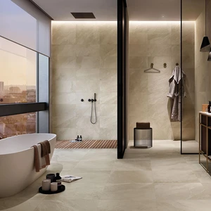 Image 10 of Taupe Ribbed Floor & Wall Tile: Shale Collection sold at Floors & Baths Pro's